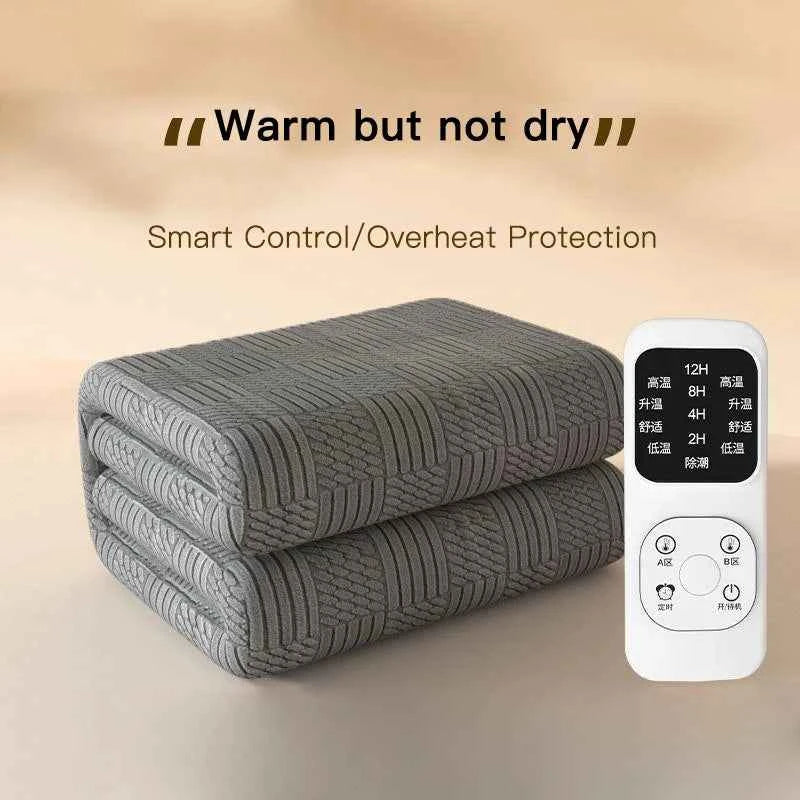 Smart Dual zone Electric blanket Wide 150cm/180cm/200cm Knitted Sofa Bed Cover Bedspreads Home for Hotel bed sheets Thin Blanket