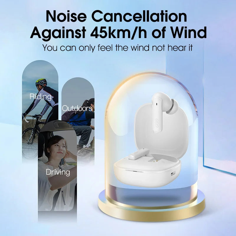 QCY HT05 MeloBuds ANC Wireless Earbuds – 40dB ANC, Bluetooth 5.2, 6-Mic, 30H, IPX5