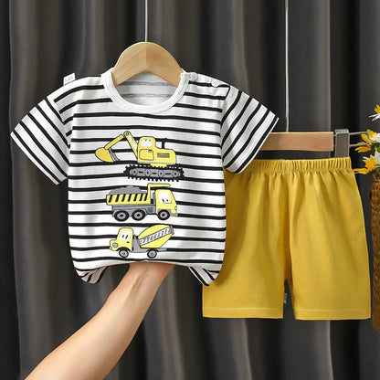 100% Cotton T-Shirt & Shorts 2-Piece Kids Set