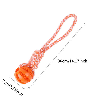 Bite-Resistant Cotton Rope Treat Ball for Dogs