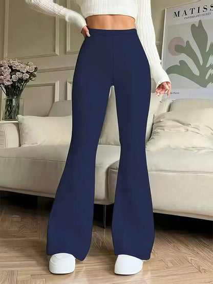 Women's High-Waisted Yoga Flared Pants — Stretchy Fitness Leggings