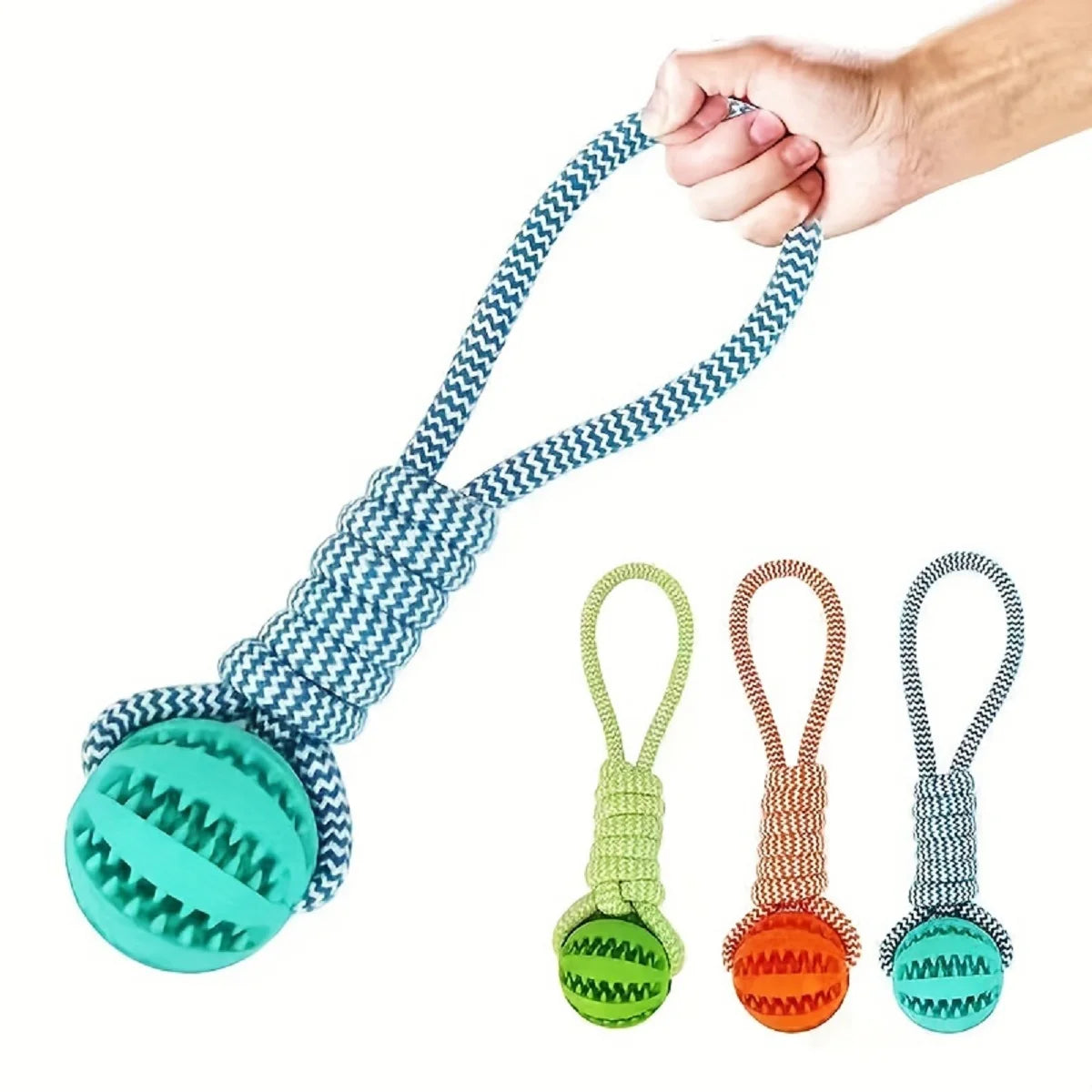 Bite-Resistant Cotton Rope Treat Ball for Dogs