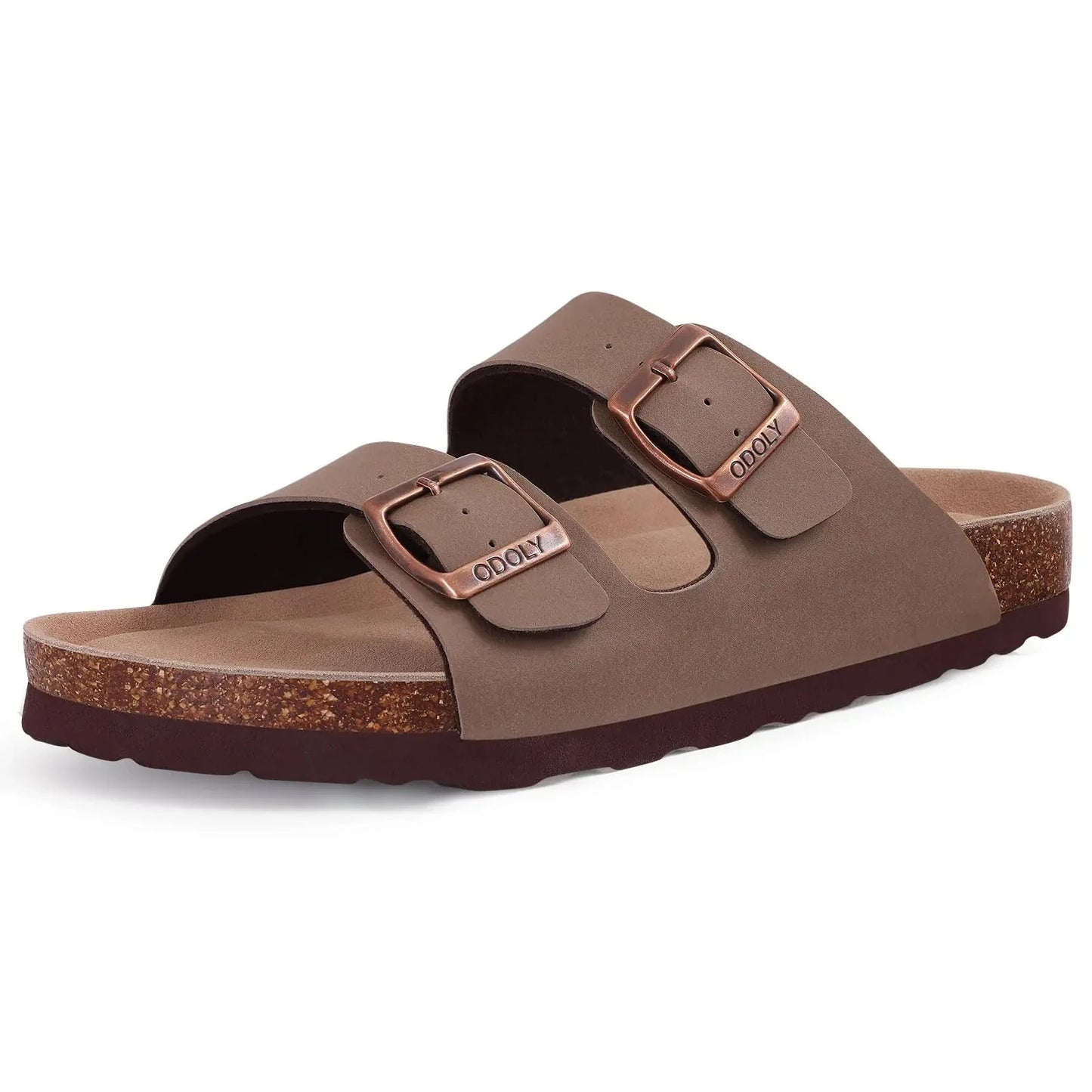 Men’s Suede Clogs — Soft Leather Cork Sandals with Arch Support