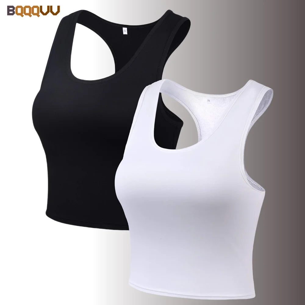 Women’s Elastic Sleeveless Tank Top — Running, Gym & Fitness