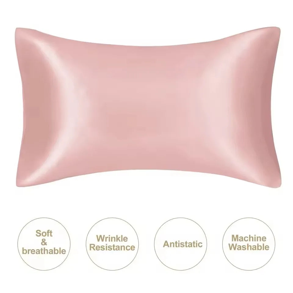 Silky Satin Beauty Pillowcase, Queen Size, Champagne