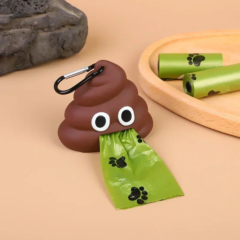 Portable Dog Waste Bag Dispenser – Degradable Poop Bag & Stool Storage Box for Dogs & Cats