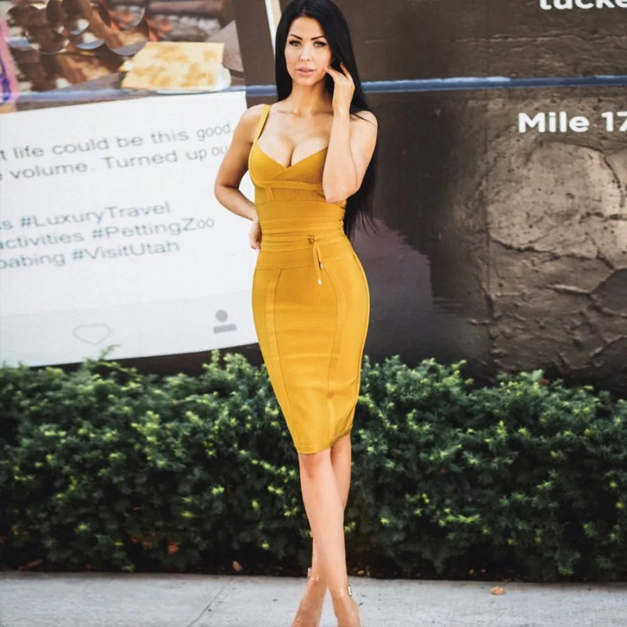 Women's Sexy Bandage Suspender Dress — Waist-Cinching Hip Dress