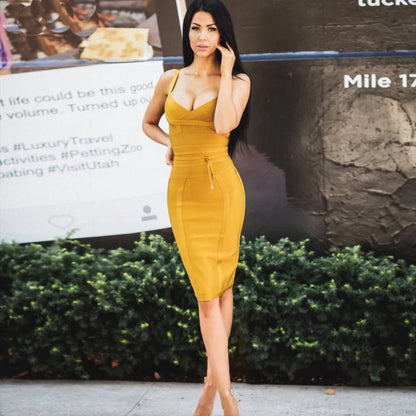 Women's Sexy Bandage Suspender Dress — Waist-Cinching Hip Dress