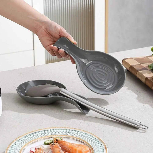 Multi-Function PP Spoon Rest Heat-Resistant Cooking Spoon Holder  Large Storage Shelves Kitchen Accessories