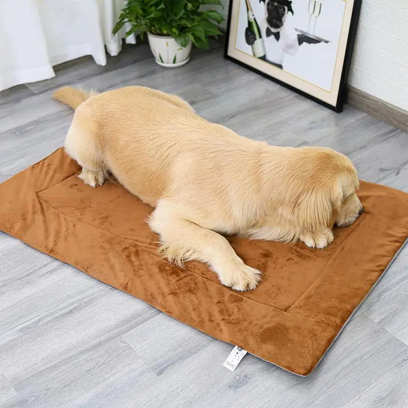 Self-Heating Pet Bed, Flannel, No Batteries Needed