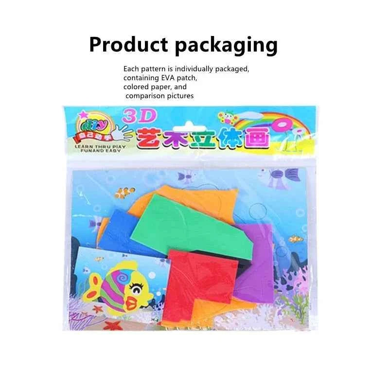 10/20pcs/lot 3D EVA Foam Sticker DIY Cartoon Animal Puzzle for Children Kids Multi-patterns Styles Toys for Children Gift