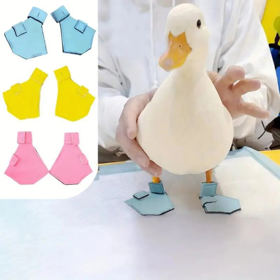 Pet Duck & Bird Protective Boots – Cute Goose Shoes Foot Cover Set