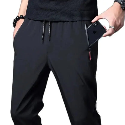 Men's Stretch Slim Fit Elastic Waist Jogger Pants — Korean Classic Casual Trousers