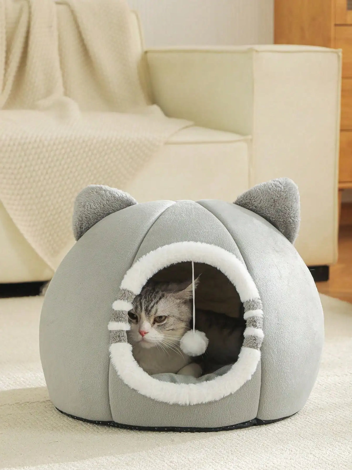 Washable Cat & Kitten Bed, Anti-Slip Bottom