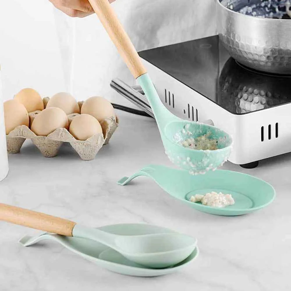 Silicone Insulation Spoon Rest Heat Resistant Placemat Drink Glass Coaster Tray Spoon Pad Eat Mat Pot Holder Kitchen Accessories