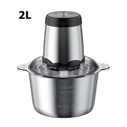 Electric Meat Grinder and Multi-function Food Processor with Four-Blade System