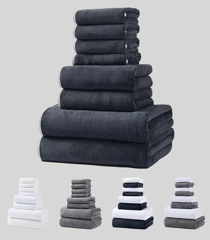 8 Piece Towels Set, 2 Extra Large Bath Towels, 2 Hand Towels