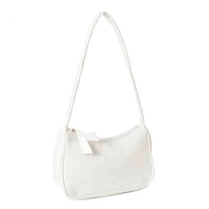 PU Leather Crossbody Purse, Simple Pure Color Design