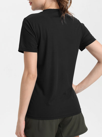 Women's Solid Color Ultralight Quick Dry Sport T-Shirt,Breathable Lightweight ,Running Gym Compression Shirt