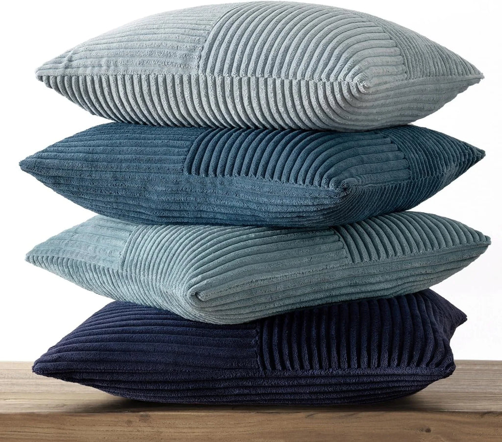 Striped Patchwork Corduroy Cushion Cover