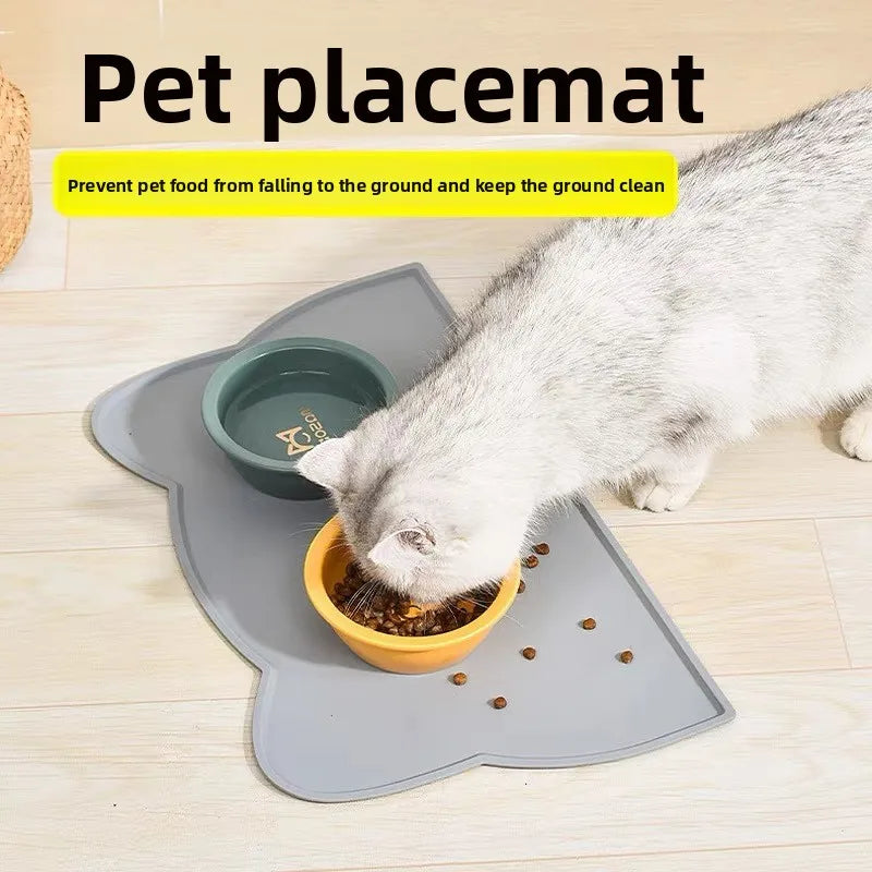 Silicone Pet Food Mat – Waterproof Non-Slip Bowl Mat for Dogs & Cats, BPA-Free Large Size