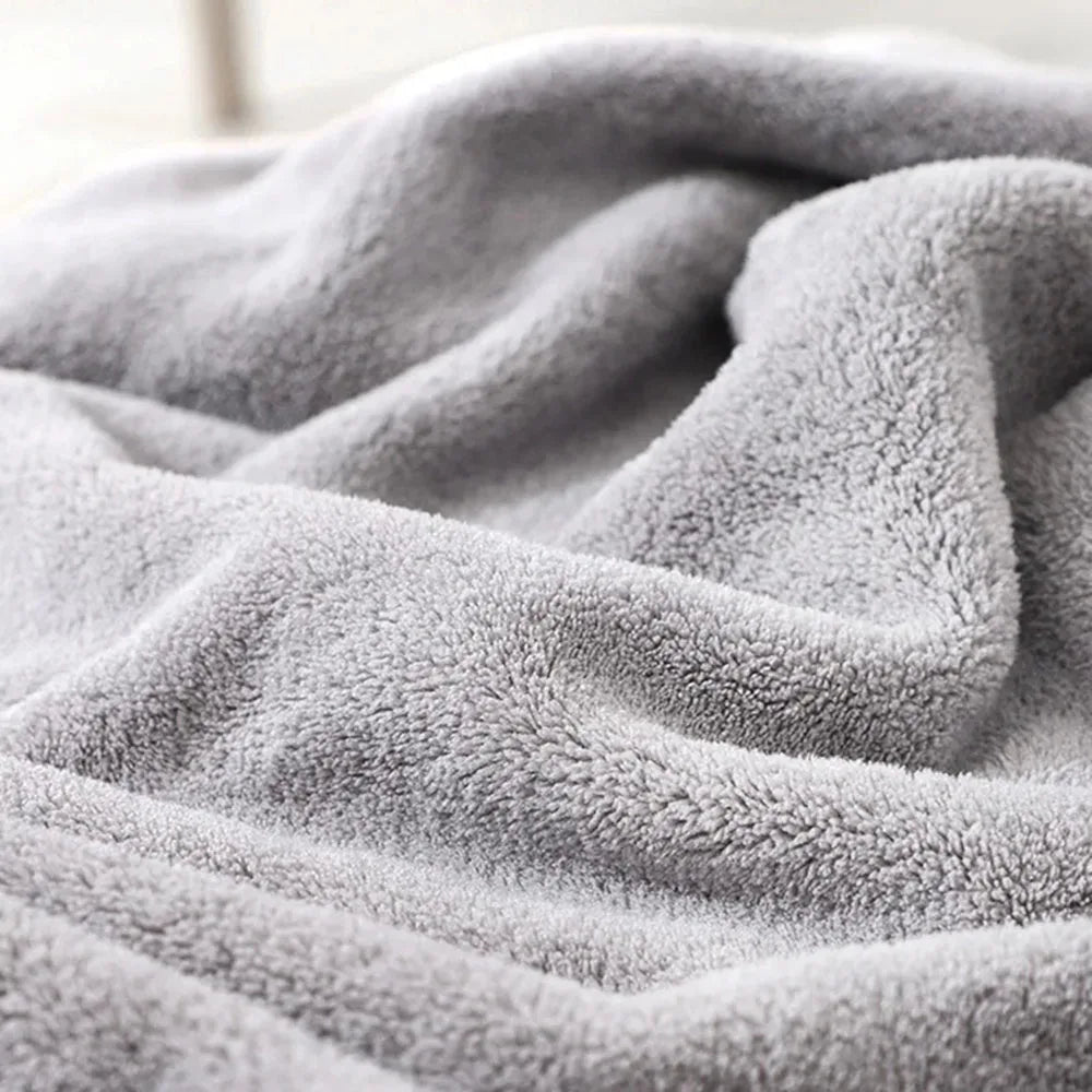 Hooded Coral Fleece Toddler Bathrobe & Towel