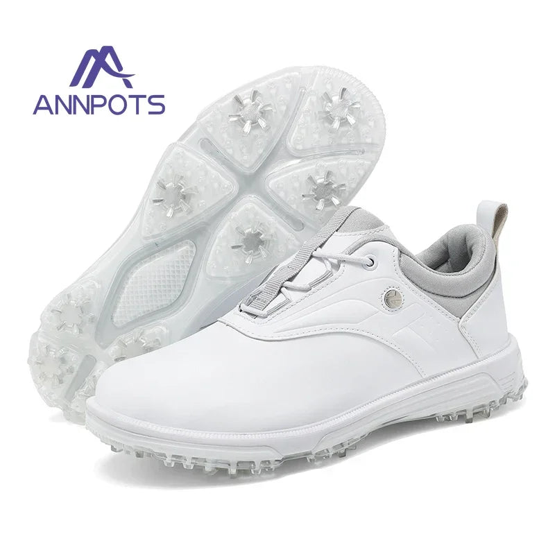 Professional Spikeless Golf Shoes Women Waterproof Ankle Supplies Golfing Shoes Non Slip Comfortable Man Walking Golf Sneaker