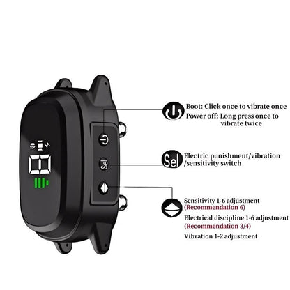 Waterproof Rechargeable Anti-Bark Dog Training Collar — Vibration Mode