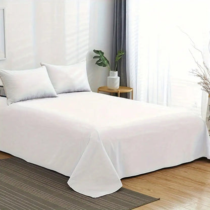 1PC Luxury Flat Sheet: Soft, Wrinkle-Free, Stain-Resistant, And Machine Washable Bedsheet For Effortless Care