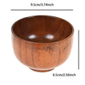 Wooden Bowl Japanese Style Soup Salad Rice Sugar Natural Coconut Grinding Tableware Food Utensil Kitchen Ramen Noodles Dinner