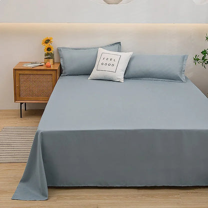 One Solid Color Simple Sheet Machine Washable Single Double Bed Linen Student Dormitory Sheet
