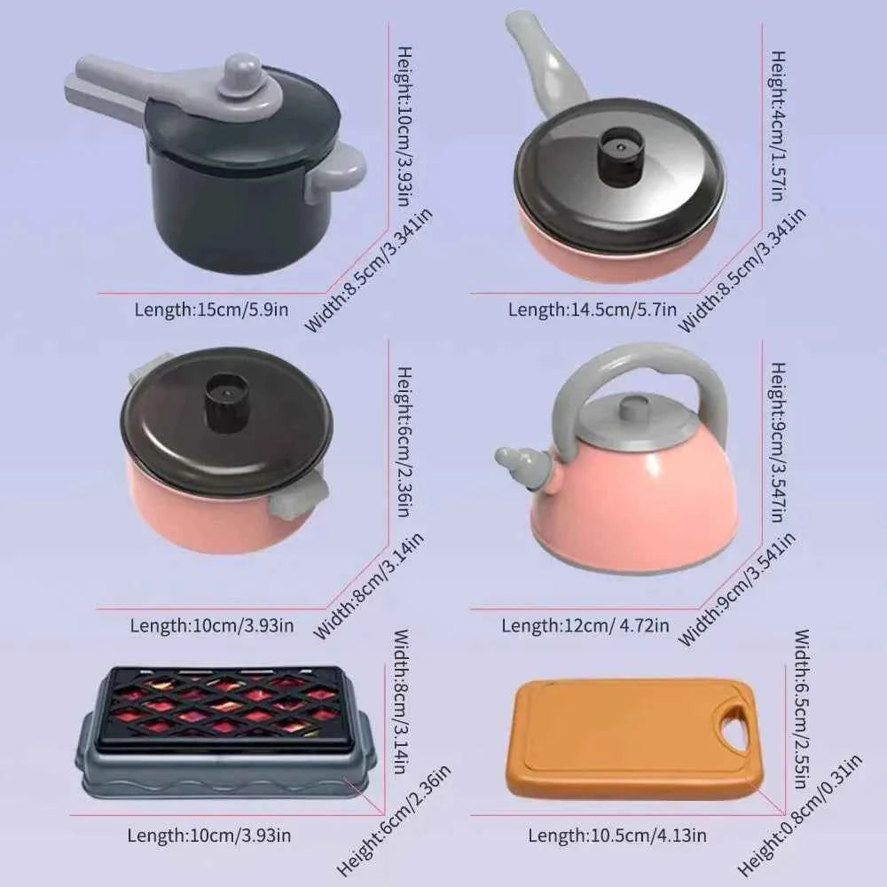 Kids Kitchen Toys Set 92/69/59 PCS Play Kitchen Accessories Kit with Play Pots Pretend Food Cooking Toy Toddler Girls Boy Gift