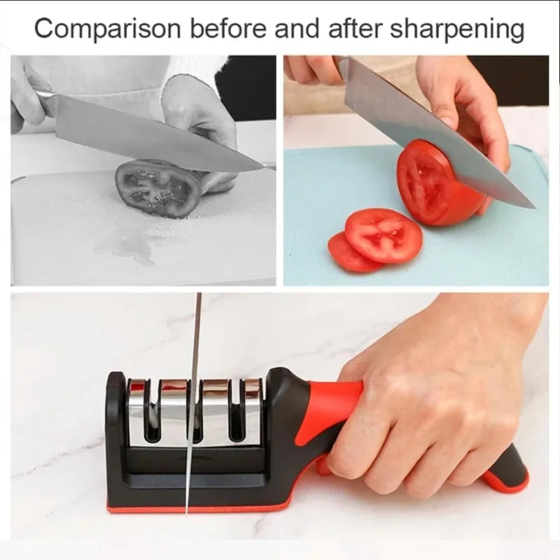 Quick Knife Sharpener with Non-Slip Base for Home and Outdoor Use