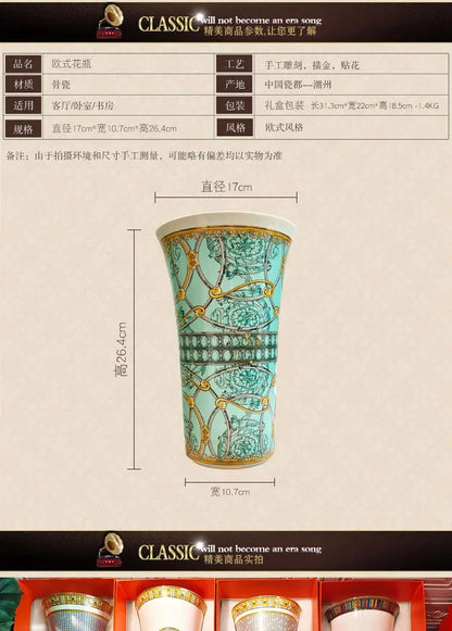 Nordic horn shaped ceramic vase, modern and simple bone china home decor, living room TV cabinet decoration, vase insertion