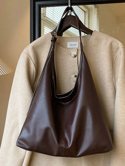 Large Capacity Solid Color Shoulder & Tote Bag