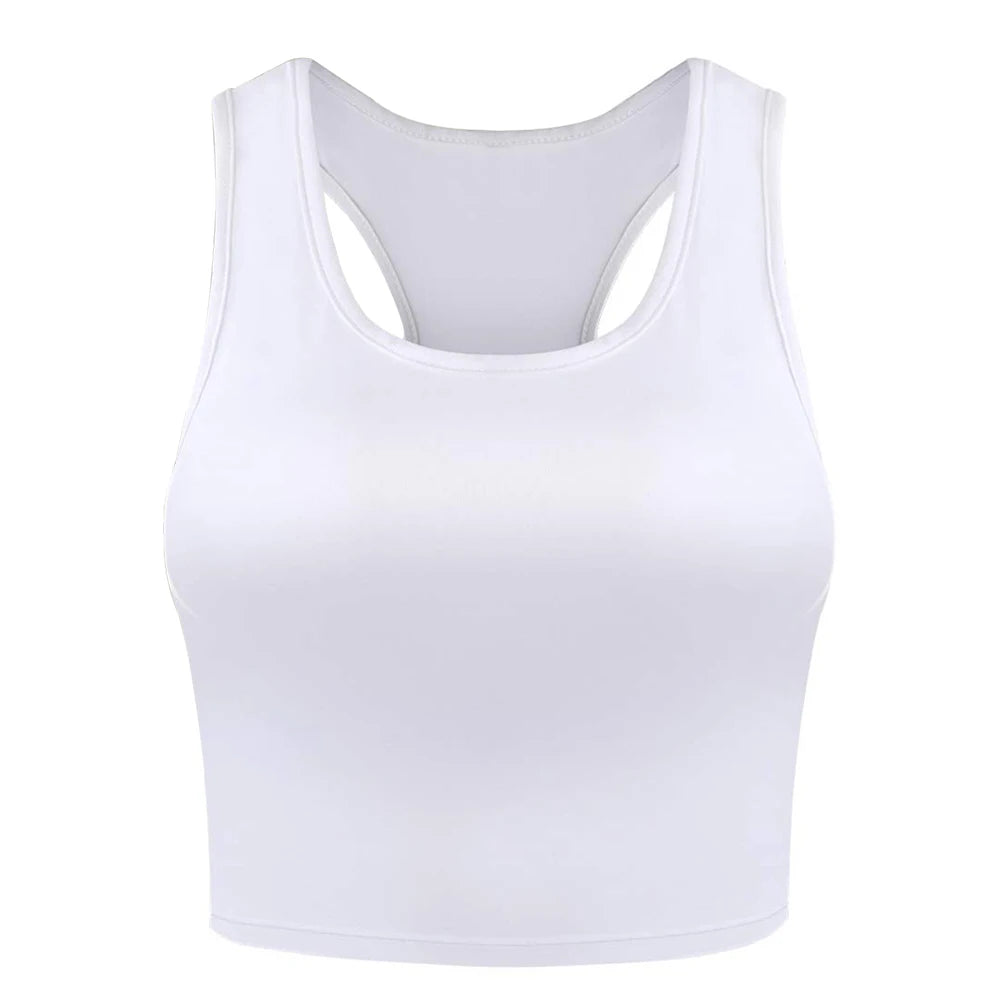 Women’s Elastic Sleeveless Tank Top — Running, Gym & Fitness