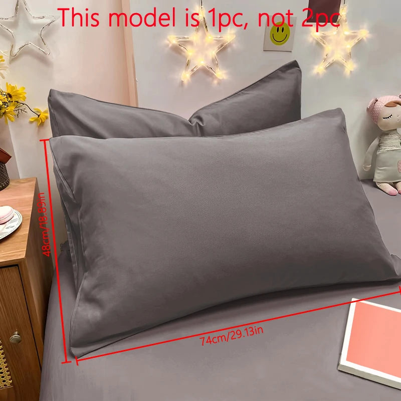 Matte Solid Black Pillowcase, Pocket Sealed