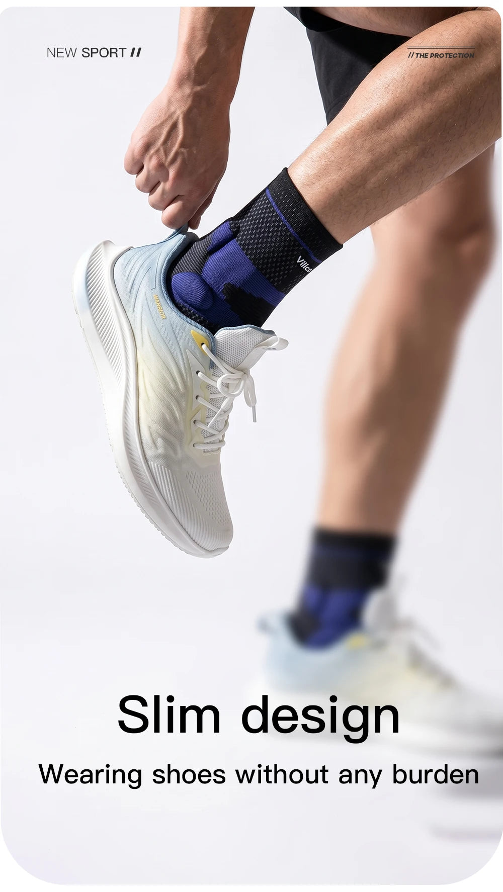 Lightweight High Elastic Fitted Ankle Brace, Shock Absorption Pressure Relief for Daily Sports, Anti-Sprain Ankle Protection Sle
