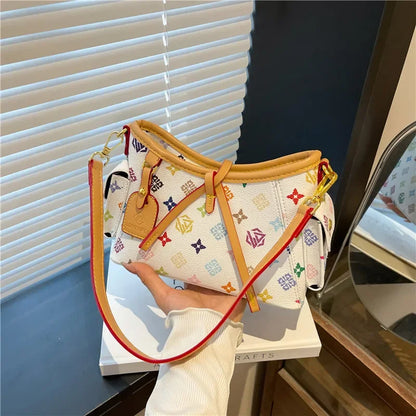 Printed Versatile Tote Bag, Large Capacity Hobo Style