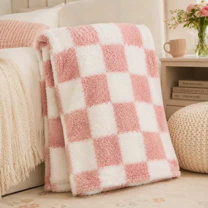 [Holiday Gifts] 1pc of Colorful Plaid Flannel Blanket, Thickened Material, Suitable for Office Nap Blankets, Summer Throw Blankets, Double Bed Sheets, Outdoor Camping, Holiday Gifts, Multi-purpose Blankets, Soft and Skin-frie