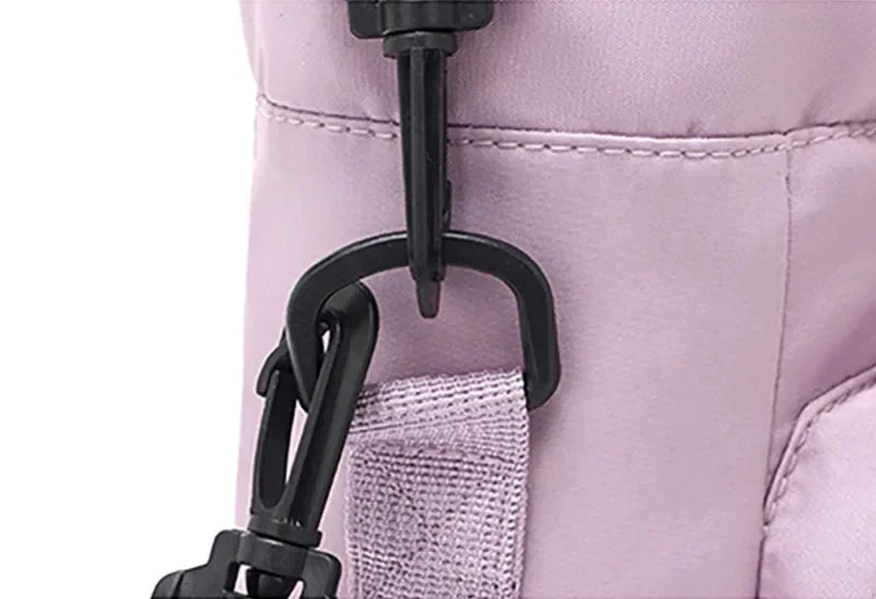 Portable Water Bottle Bag with Adjustable Strap Thermal Mugs Insulated Protective Cover Phone Pocket Outdoor Sports Travel Bag