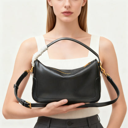 Portable Soft Leather Chain Handbag