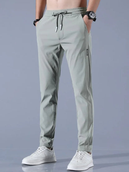 Men's Business Casual Straight Leg Sweatpants — Elastic Breathable Outdoor Pants