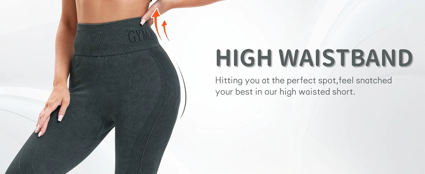 2-Pack Women’s High Waist Butt Lifting Seamless Yoga Leggings