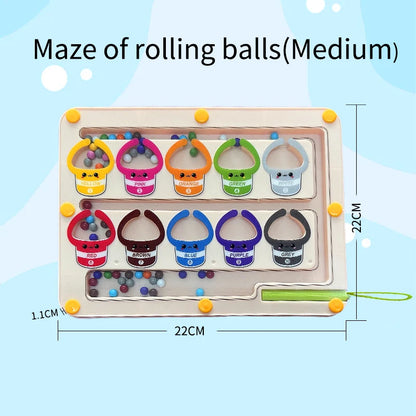 Children's Magnetic Maze Walking Ball Baby Concentration Training, Writing Logic Thinking 3 year Old Early Education Puzzle To
