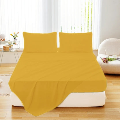 Queen Size Bed Flat Sheet - Soft Plain Solid Color Top Sheets Double Bed Linen without Pillowcase for Home Bedding Essentials