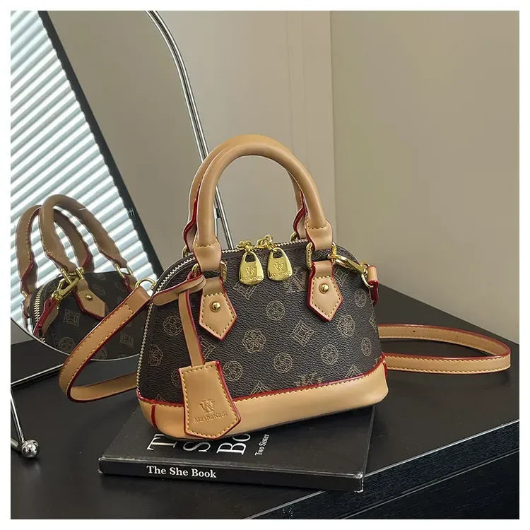 Beige Printed Commuter Tote, Large Capacity