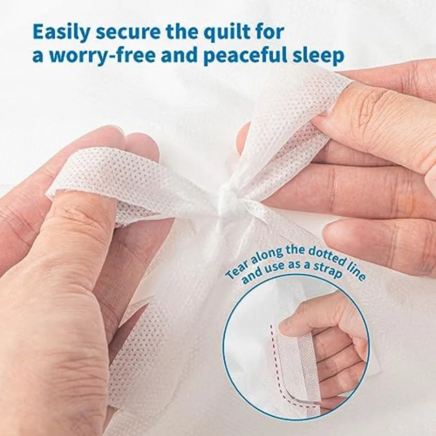 Travel-Safe Disposable Cover Sheets for Travel, Disposable Bed Sheet, Disposable Duvet/Comforter Cover, Disposable Pillowcases,