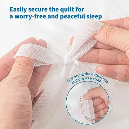 Travel-Safe Disposable Cover Sheets for Travel, Disposable Bed Sheet, Disposable Duvet/Comforter Cover, Disposable Pillowcases,
