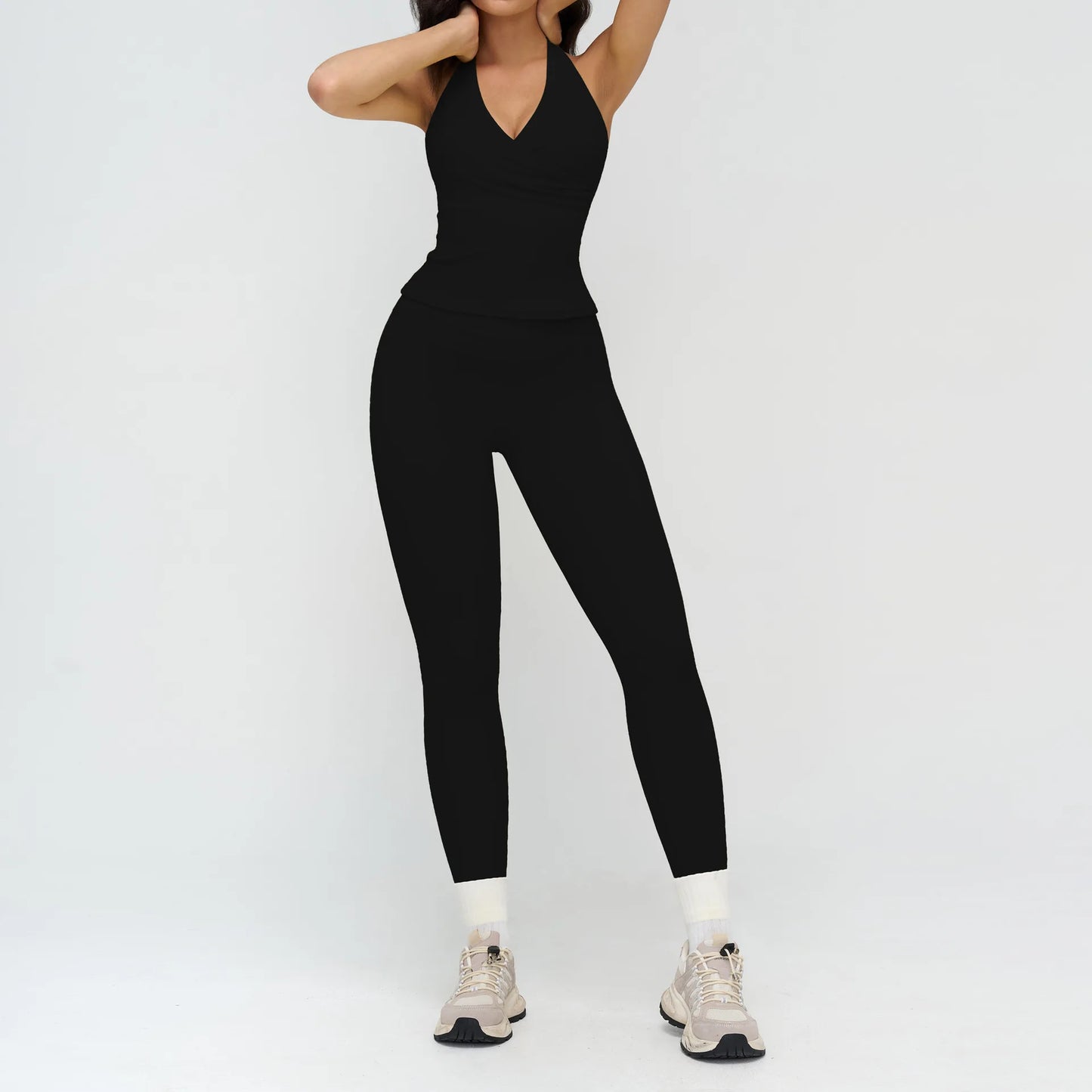 Women’s 2-Piece Yoga Tracksuit — High Waist Leggings & Sports Top